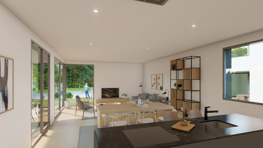 Infografía Salón-Cocina